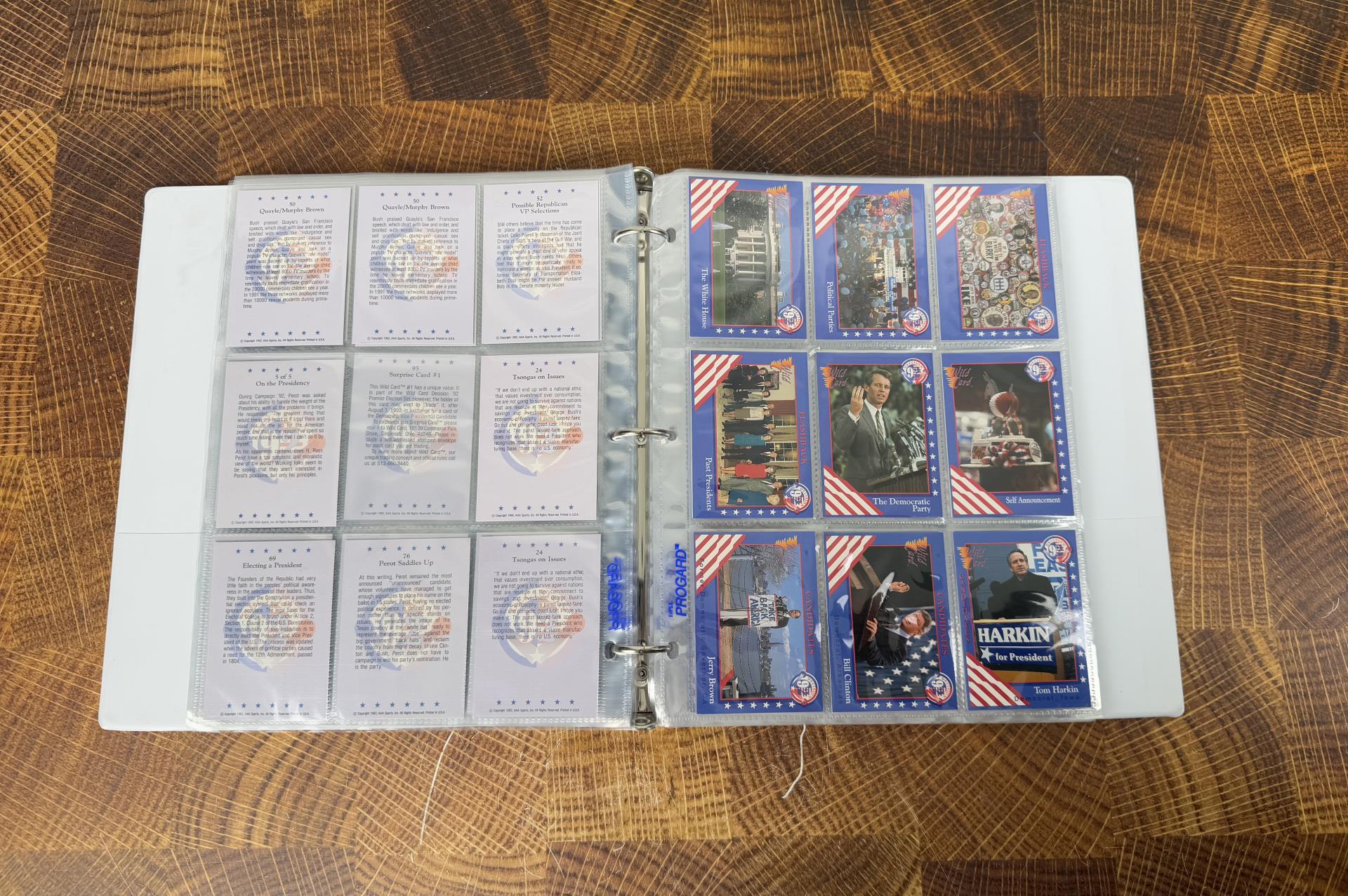 Decision 92 Presidential Election Cards in Binder