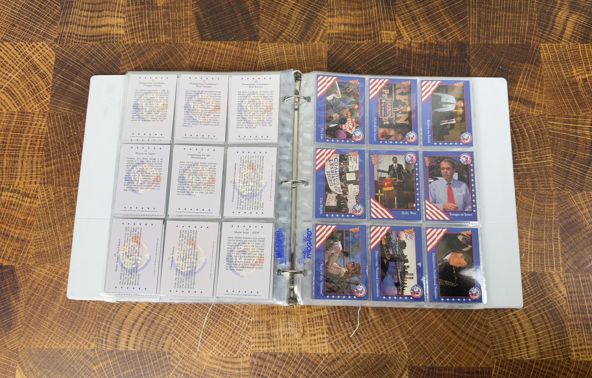 Decision 92 Presidential Election Cards in Binder