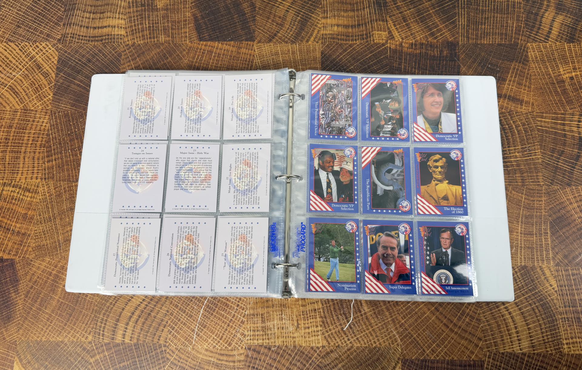 Decision 92 Presidential Election Cards in Binder