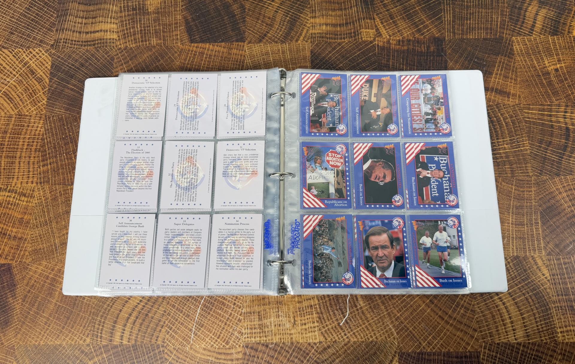 Decision 92 Presidential Election Cards in Binder