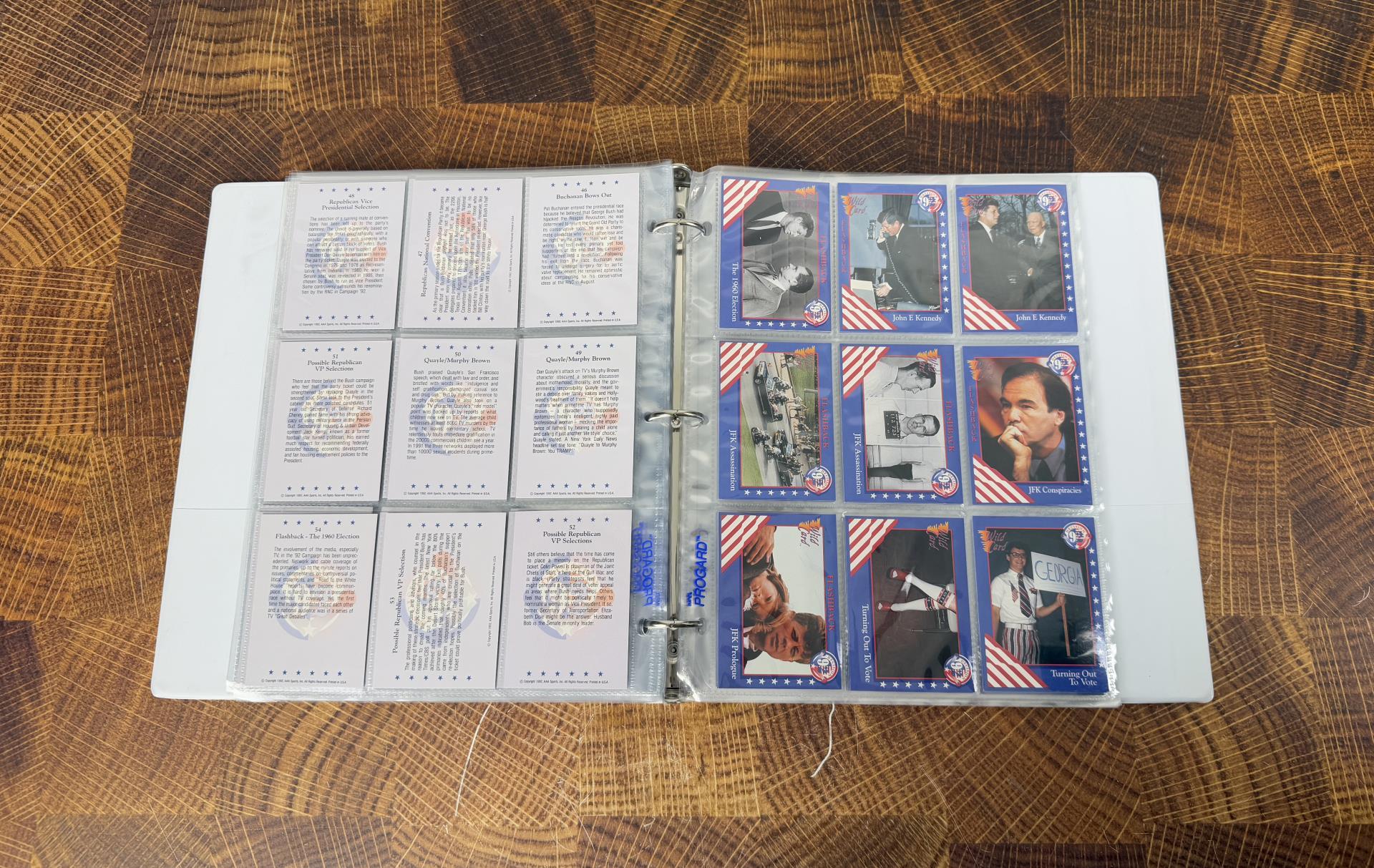 Decision 92 Presidential Election Cards in Binder
