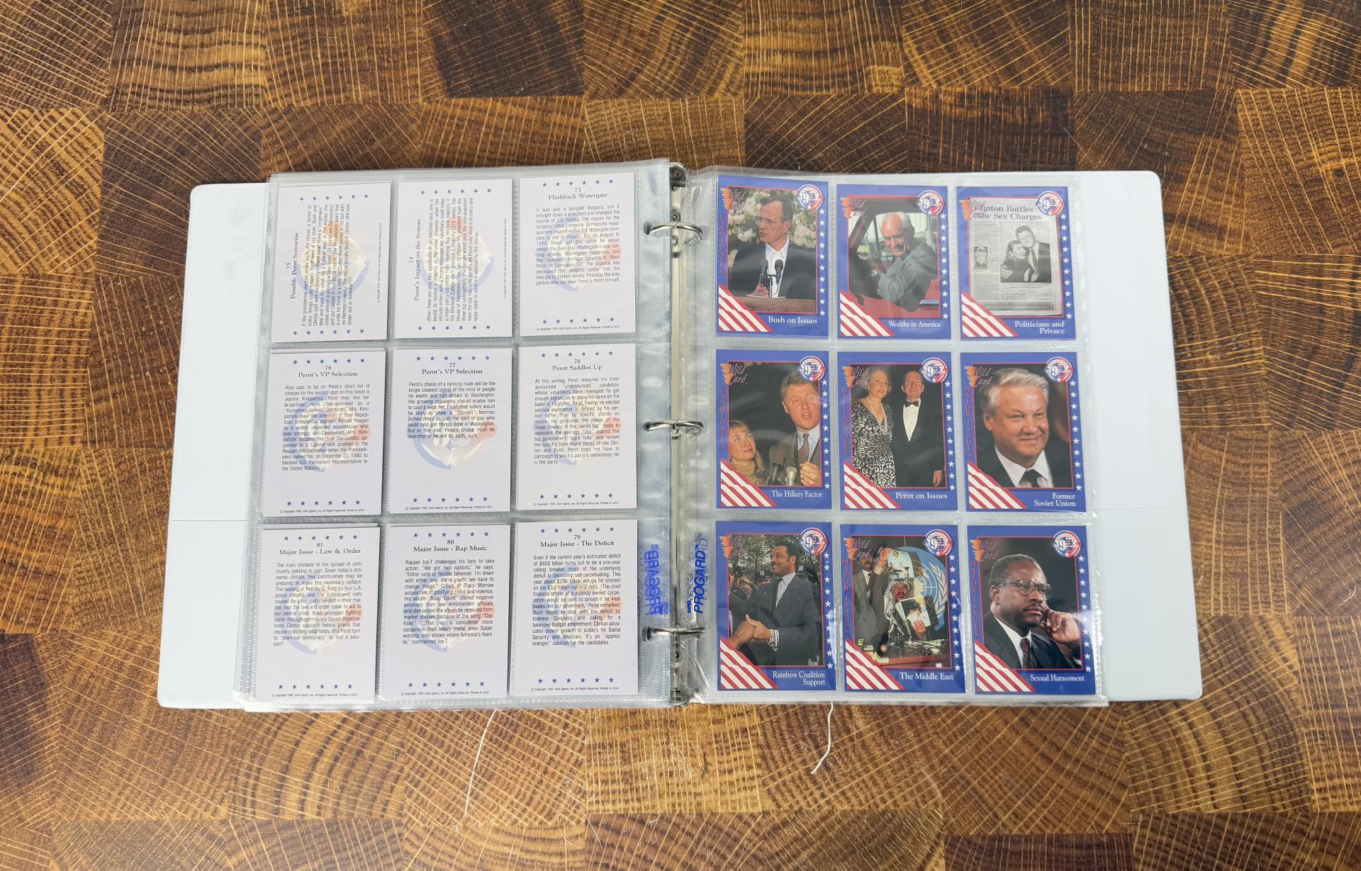 Decision 92 Presidential Election Cards in Binder