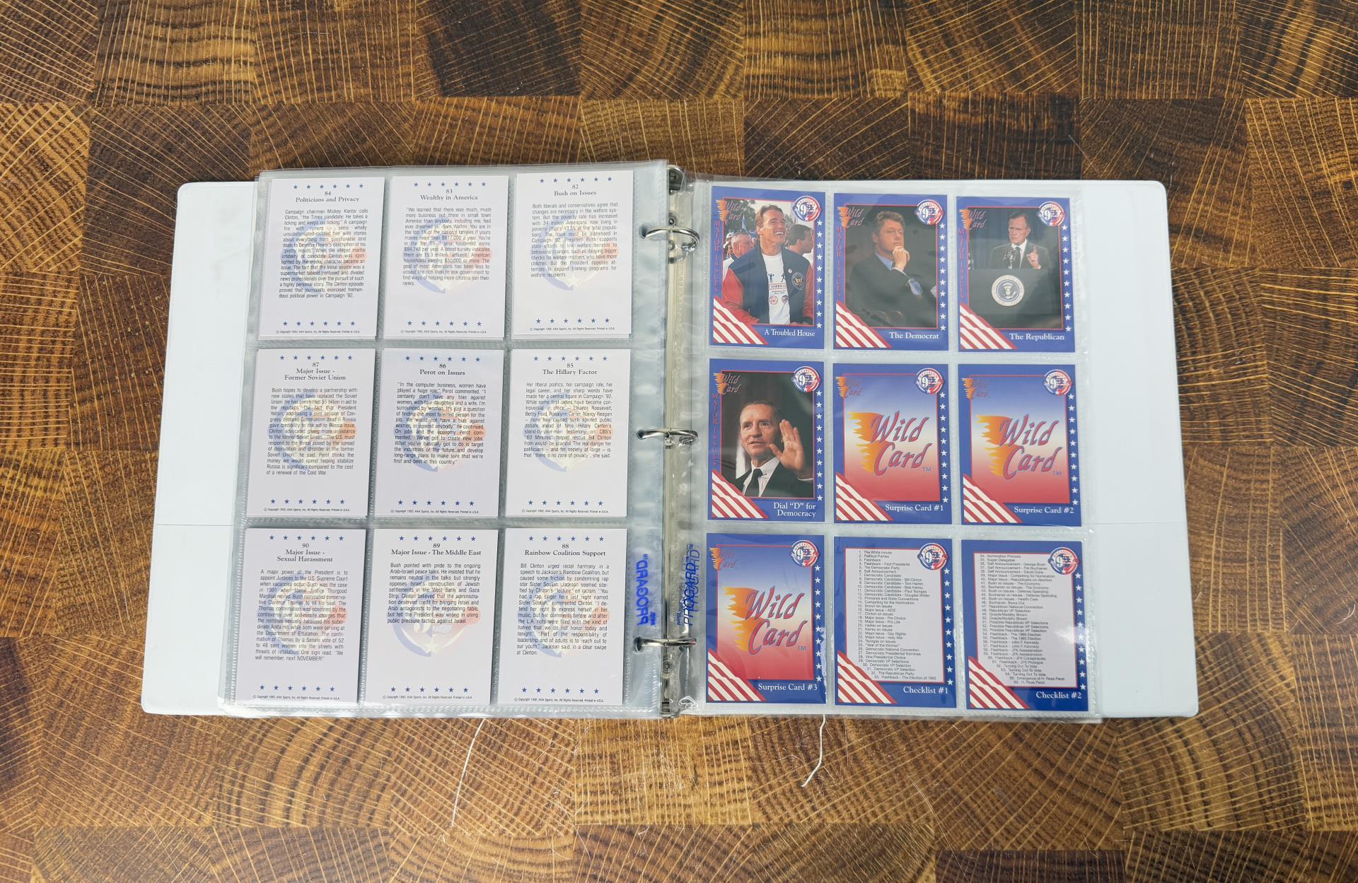 Decision 92 Presidential Election Cards in Binder