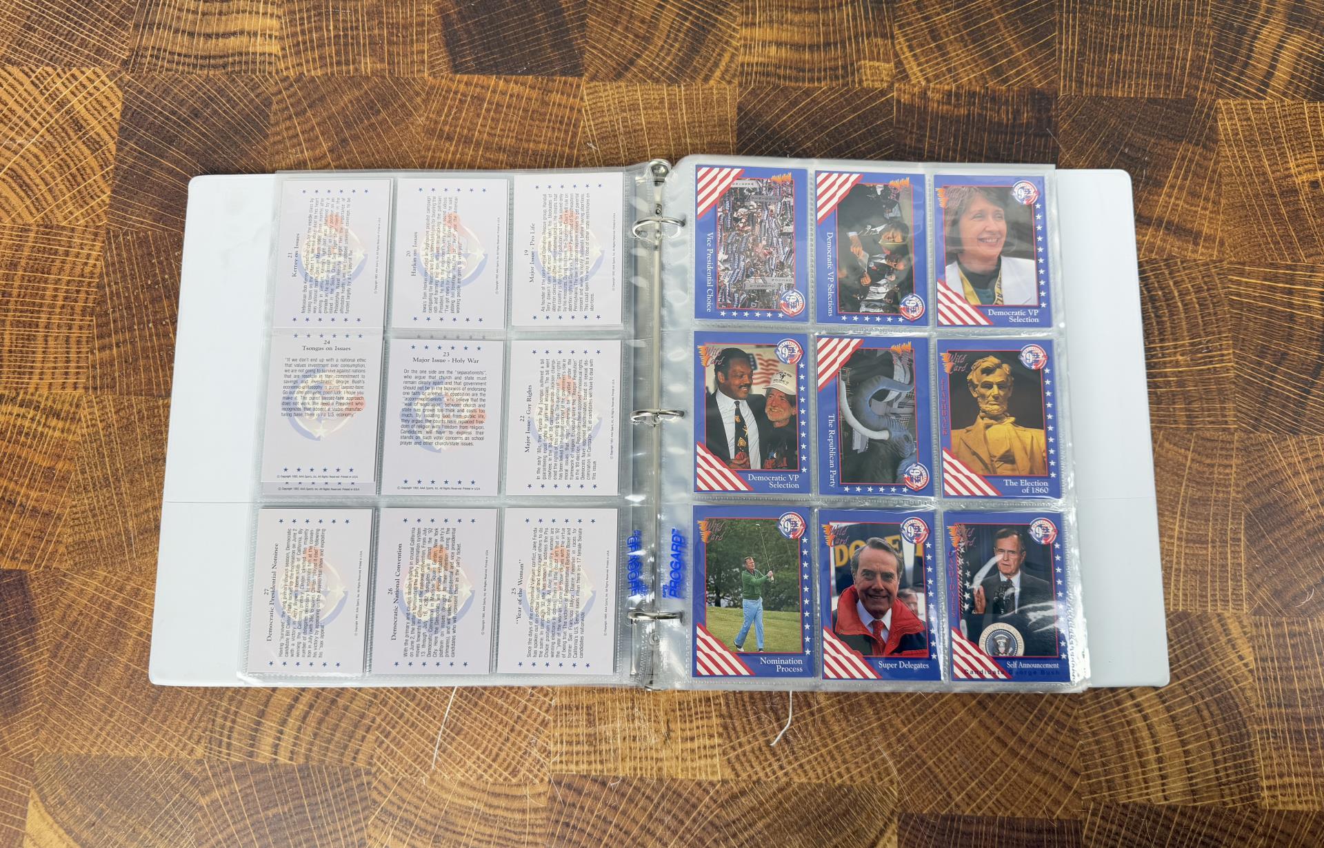 Decision 92 Presidential Election Cards in Binder