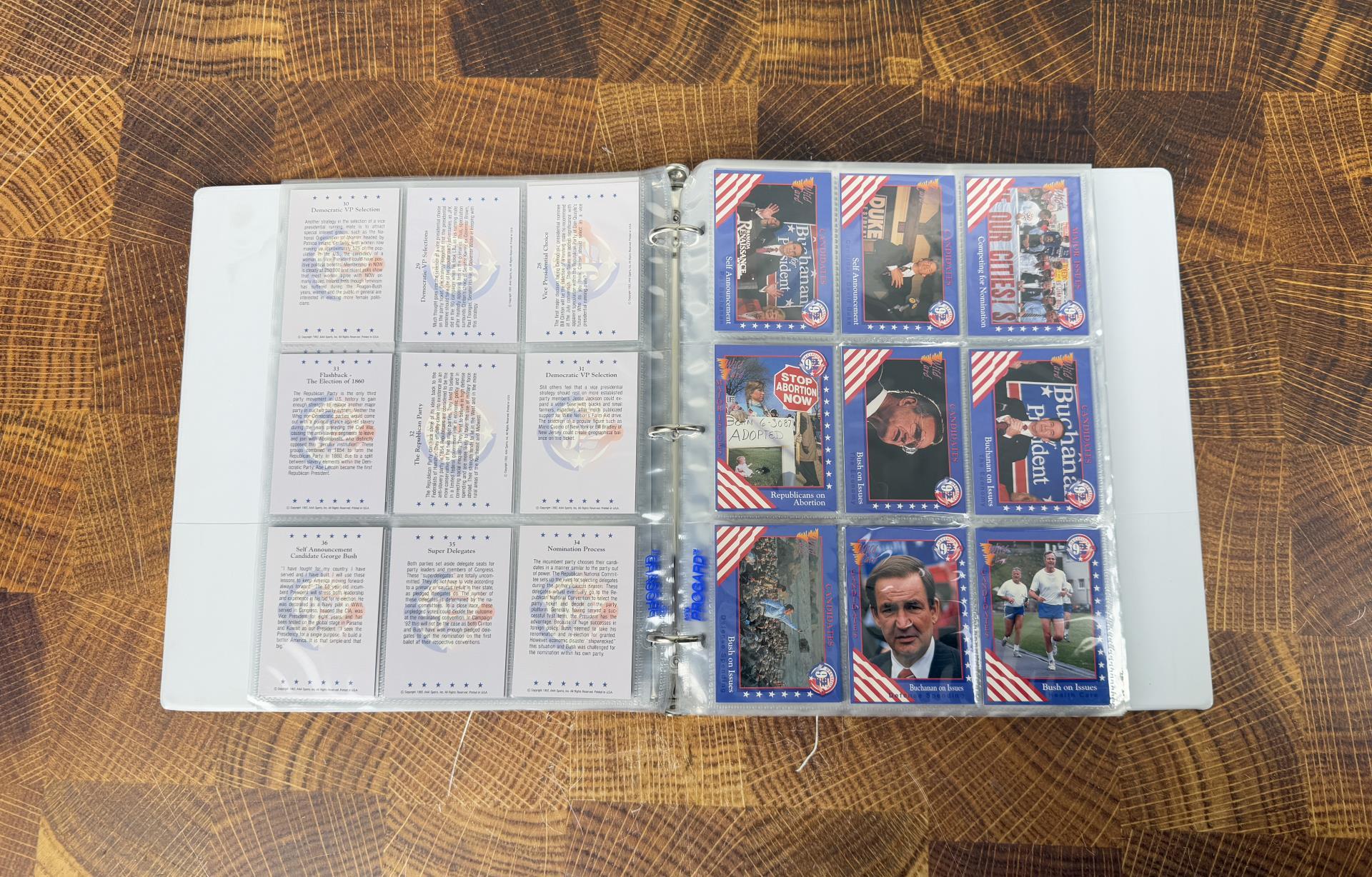 Decision 92 Presidential Election Cards in Binder