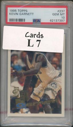 1995 Topps Kevin Garnett 237 Rookie Card PSA 10