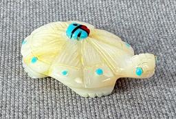 Danette Laate Carved Zuni Turtle Fetish