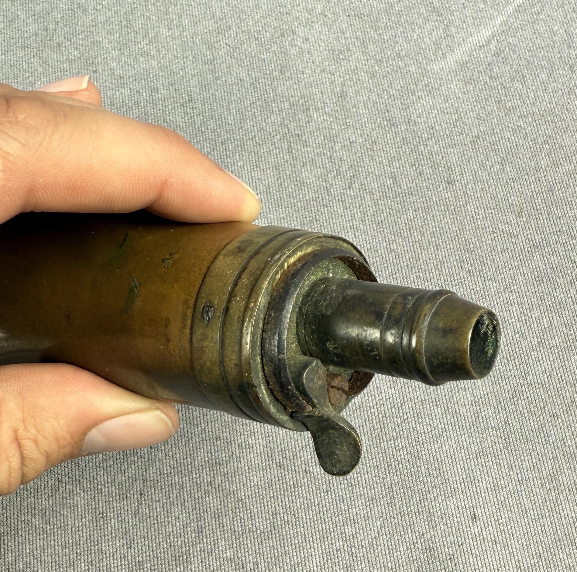 James Dixon & Sons Hunting Dog Powder Flask