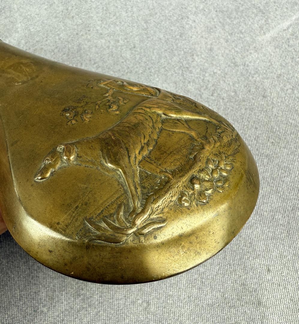 James Dixon & Sons Hunting Dog Powder Flask