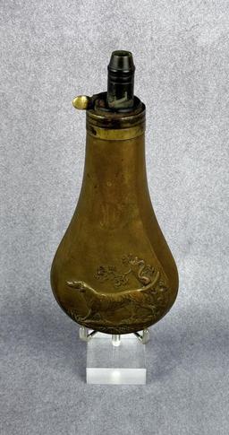 James Dixon & Sons Hunting Dog Powder Flask