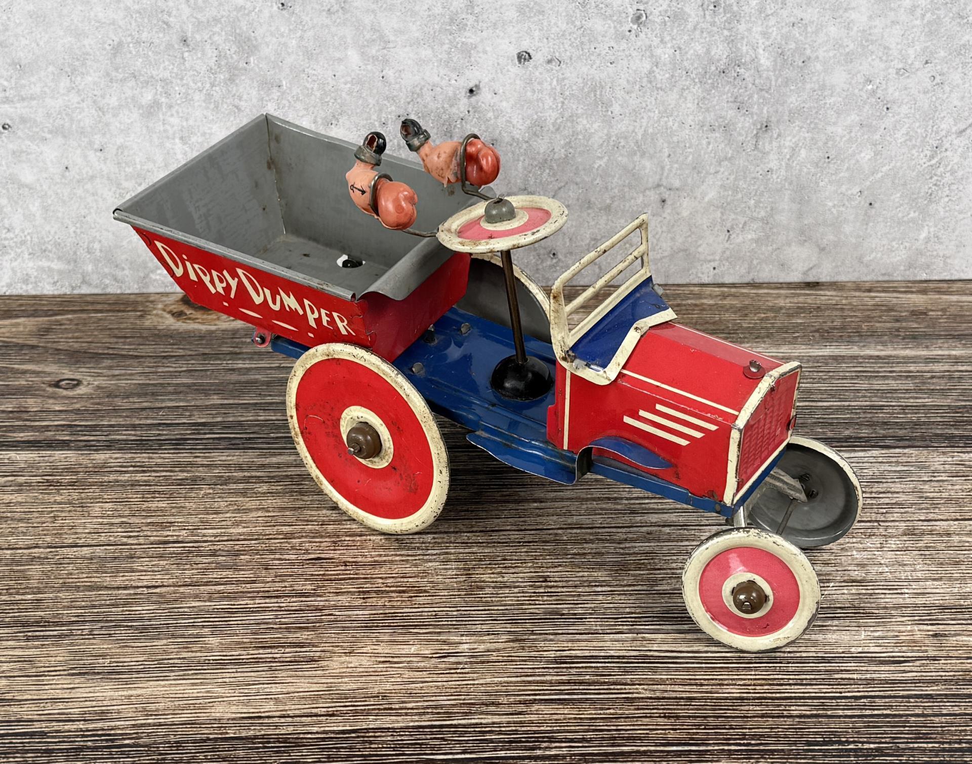Marx Dippy Dumper Popeye Tin Wind Up Toy