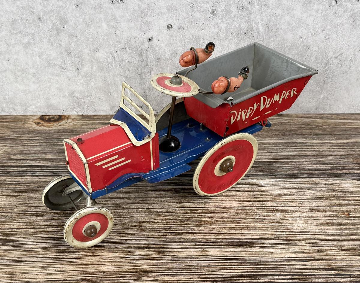 Marx Dippy Dumper Popeye Tin Wind Up Toy