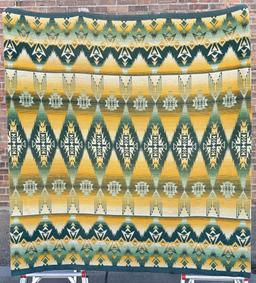 Antique Native American Pattern Wool Camp Blanket