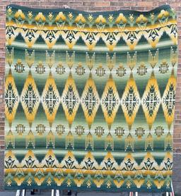 Antique Native American Pattern Wool Camp Blanket