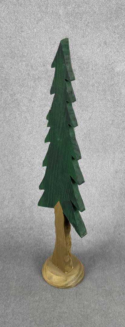Hand Carved Wood Christmas Pine Tree