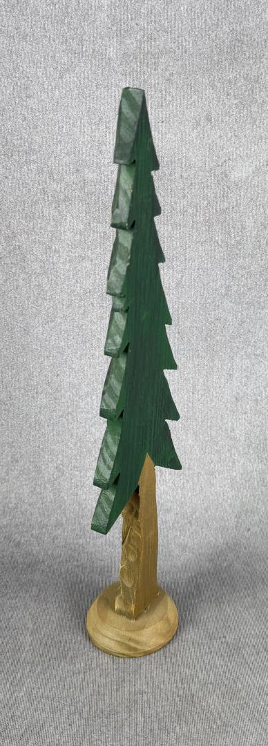 Hand Carved Wood Christmas Pine Tree