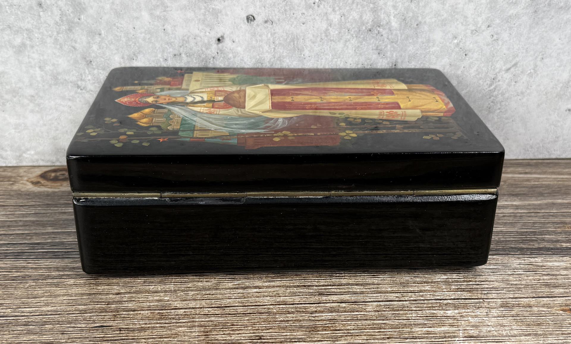 Russian Lacquer Box Bread and Salt