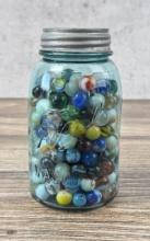 Jar of Vintage Marbles