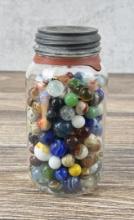 Jar of Vintage Marbles