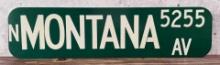 Montana Ave Missoula Montana Street Sign