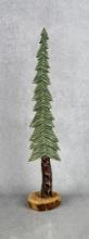 Hand Carved Wood Christmas Pine Tree