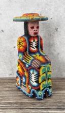 Mexican Folk Art Huichol Beaded Farmer