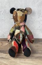 Civil War Folk Art Crazy Quilt Teddy Bear