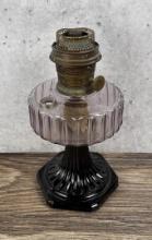 Aladdin Corinthian Black & Purple Oil Lamp
