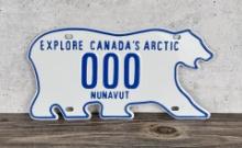 Nunavut Canada Polar Bear Sample License plate