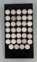 34 Mercury Silver Dimes
