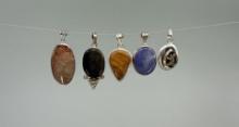 Group Of Sterling Silver Necklace Pendants