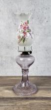 Riverside Purple Glass Kerosene Oil Lamp