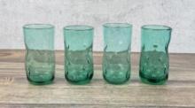 Blenko Art Glass Dimpled Glass Tumbler Set