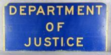 Montana Department of Justice Wood Sign