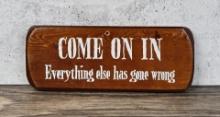 Humorous Wood Decor Sign