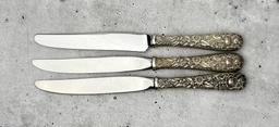 Kirk Sterling Silver Handled Knives