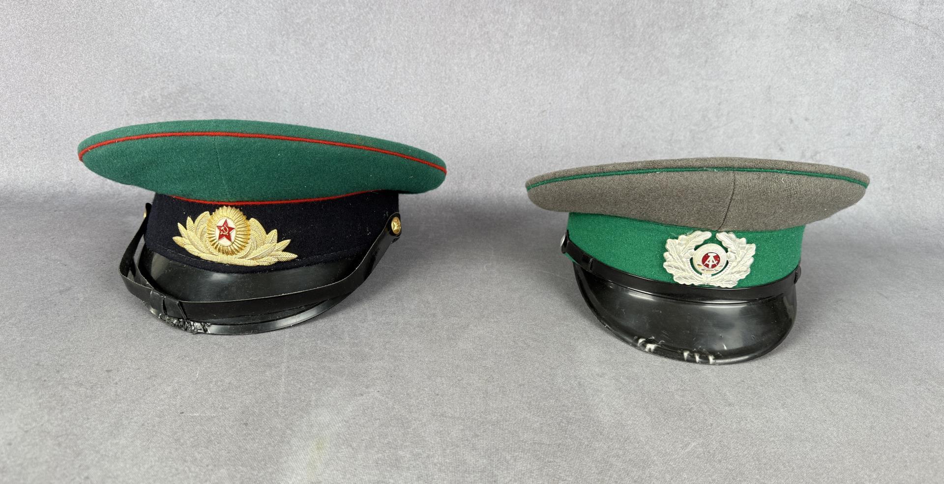 German and Soviet Union Officers Hats