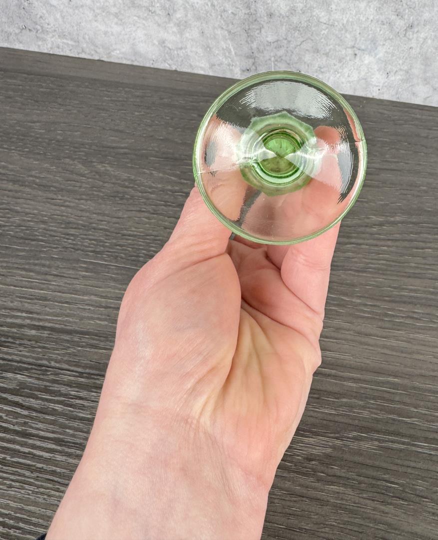 Depression Uranium Glass Serving Platter