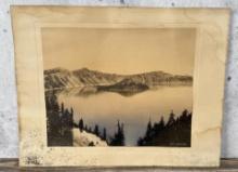 A.M. Prentiss Crater Lake Hand Tinted Photo
