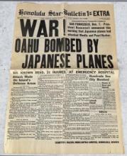 Honolulu Star Bulletin Oahu Bombed Newspaper