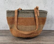 African Woven Straw Sisal Tote Bag