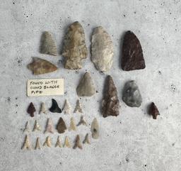 Ancient Native American Indian Arrowheads Points