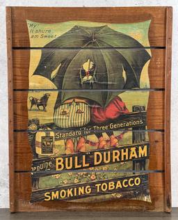 Bull Durham Smoking Tobacco Wood Sign