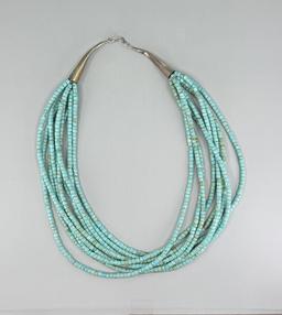 Santo Domingo Pueblo Turquoise Necklace