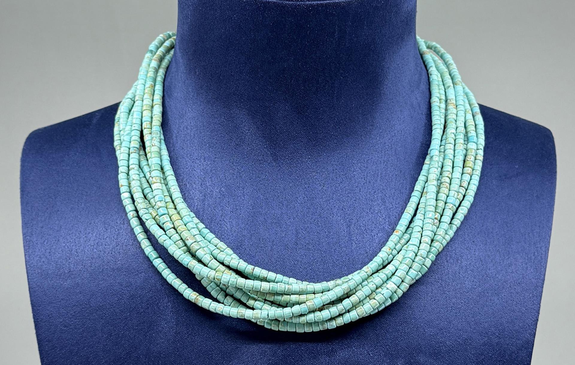Santo Domingo Pueblo Turquoise Necklace