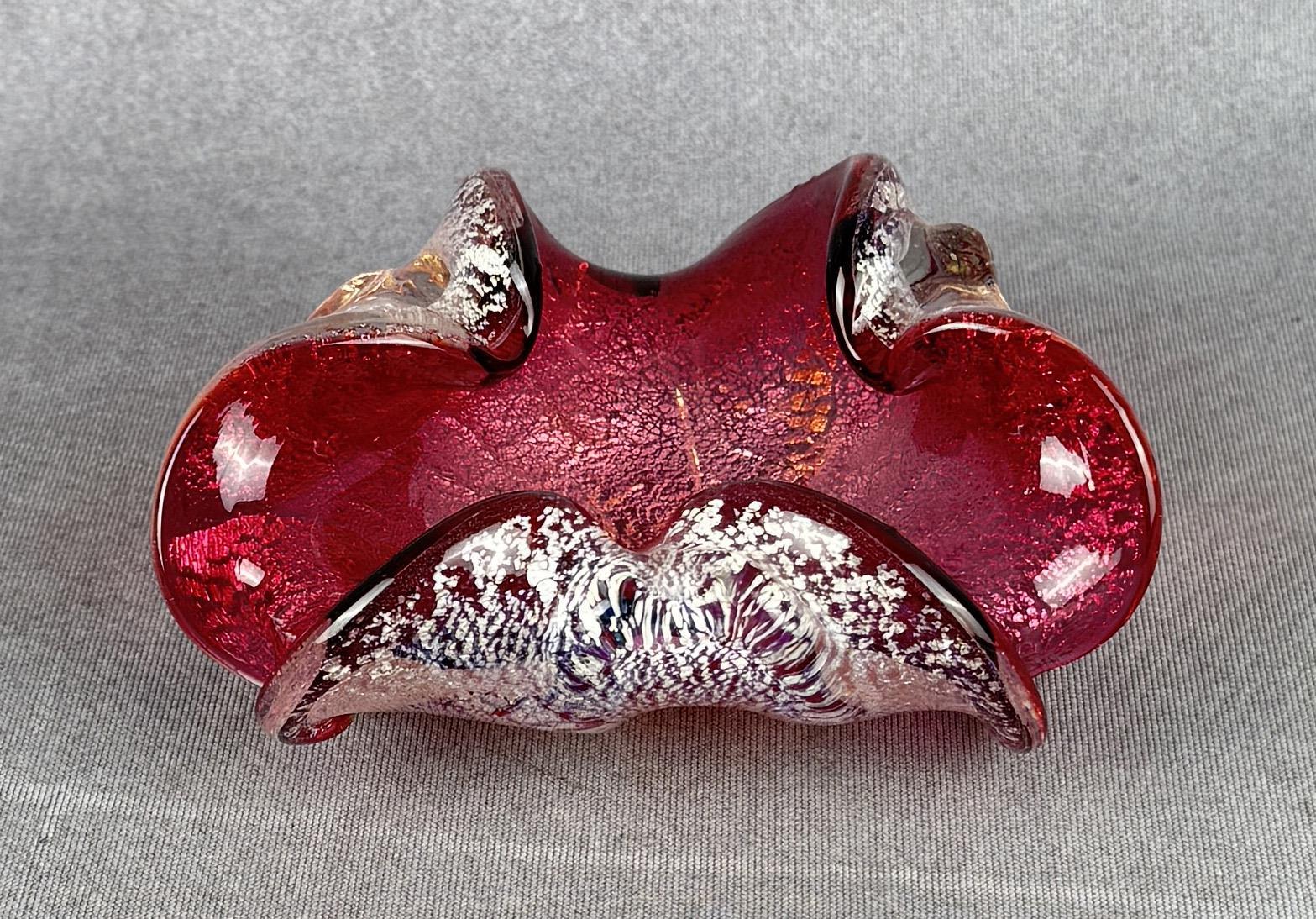 Mid Century Murano Art Glass Ashtray