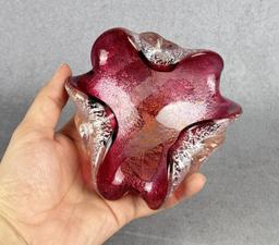 Mid Century Murano Art Glass Ashtray