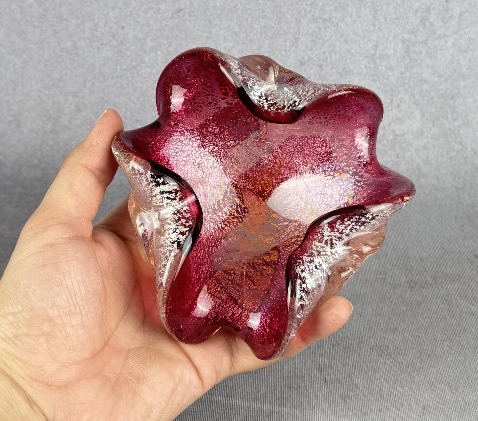 Mid Century Murano Art Glass Ashtray