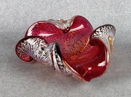 Mid Century Murano Art Glass Ashtray