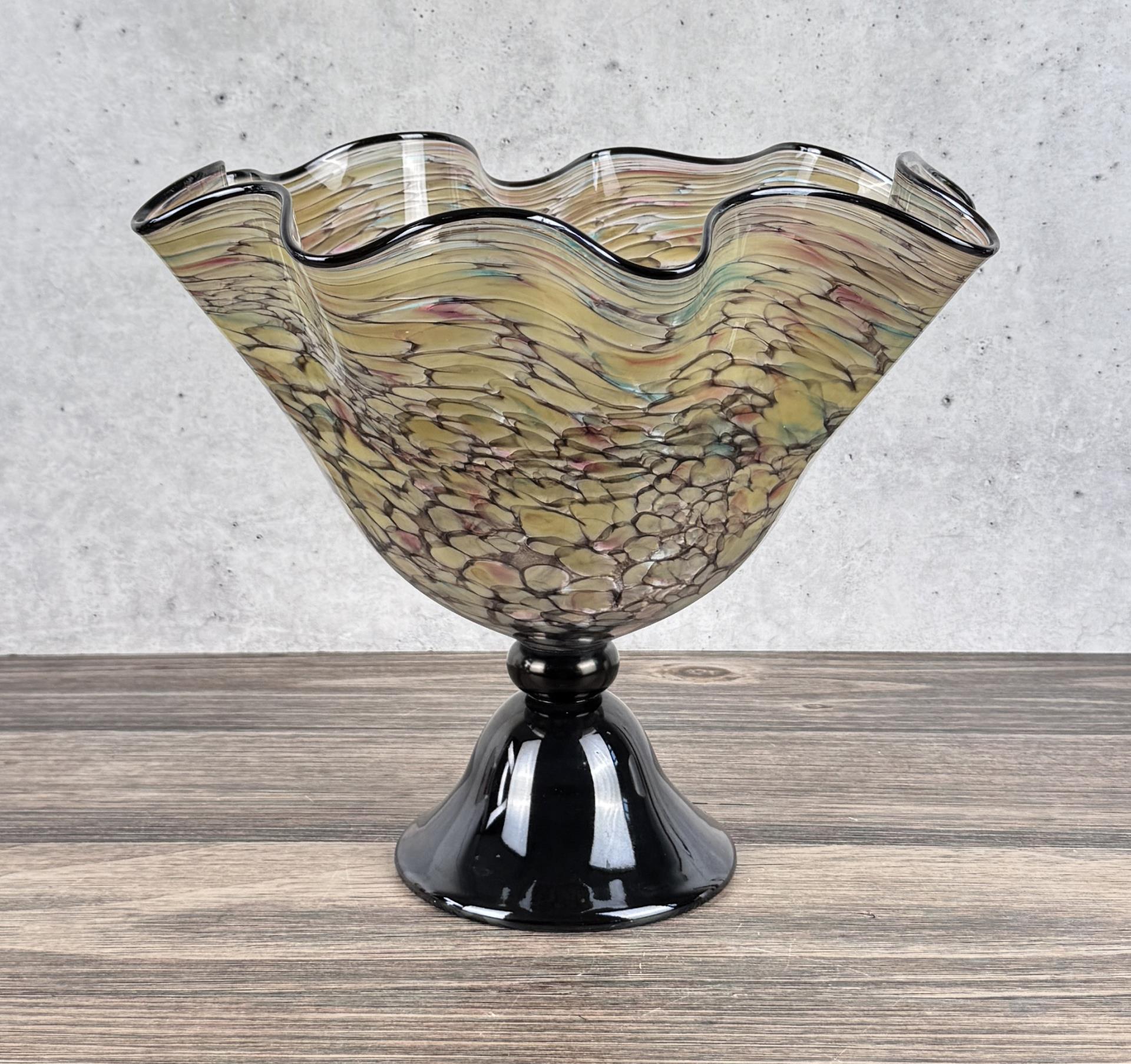 Rubi Art Glass Console Bowl